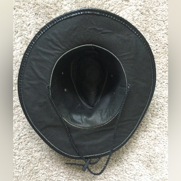 Men’s Faux Leather Cowboy Hat - Picture 10 of 16